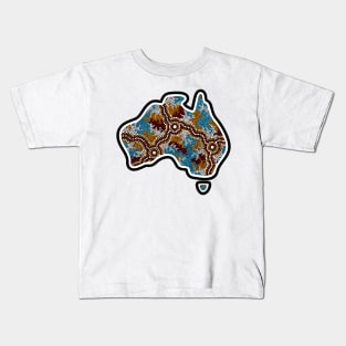 Aboriginal Map Wetlands Kids T-Shirt